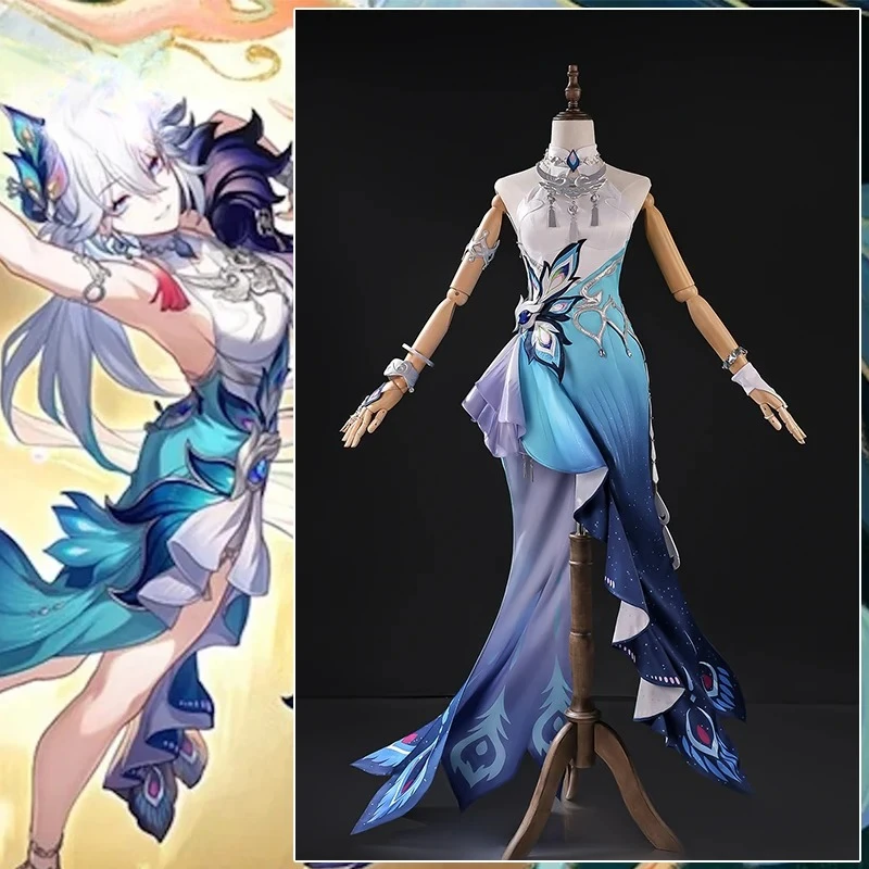 Disfraz de Cosplay de Yao Guang del Juego Honkai Star Rail 2026, Vestido Étnico de Estratega Vidente para Mujer, Traje para Fiesta de Halloween
