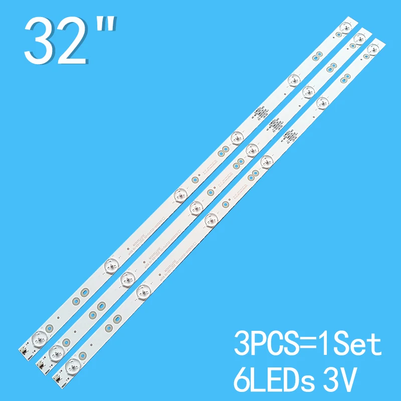 Tira de LED para iluminación trasera para 6 ATVIO original 32 pulgadas TV luz OD32D06 0D32D06-ZC21FG-05 6S1P 303TT 320038 ATV-32 3V