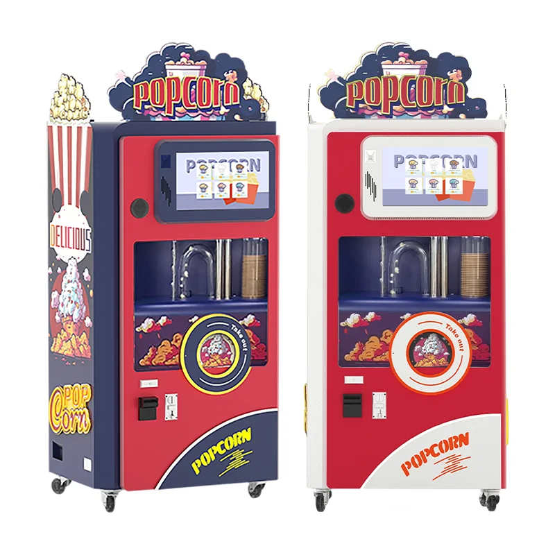 Coin Operated Popcorn Vending Machine Oil Popcorn Maker Popper For Amusement Park Automatic Popcorn Vending Machine