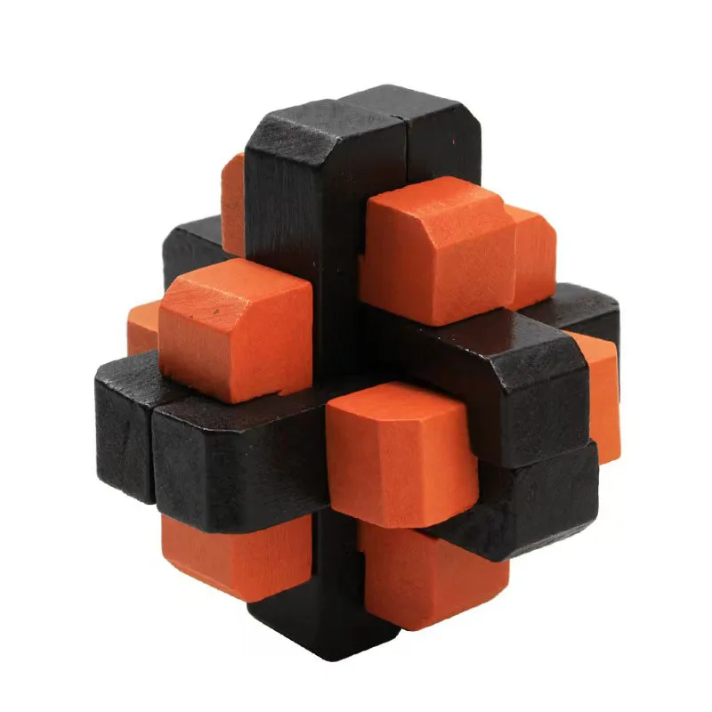 HuiShou Luban Lock Unlock Interlocking Puzzle Rompecabezas IQ Test Wooden Brain Teaser Game For Adults And Kids Educational Toys