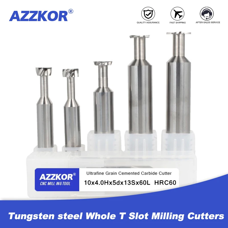 Tungsten steel Whole Alloy Milling Knife T Slot Milling Cutters Machining Hard Aluminum Copper Wood Special Groove Type Cutters