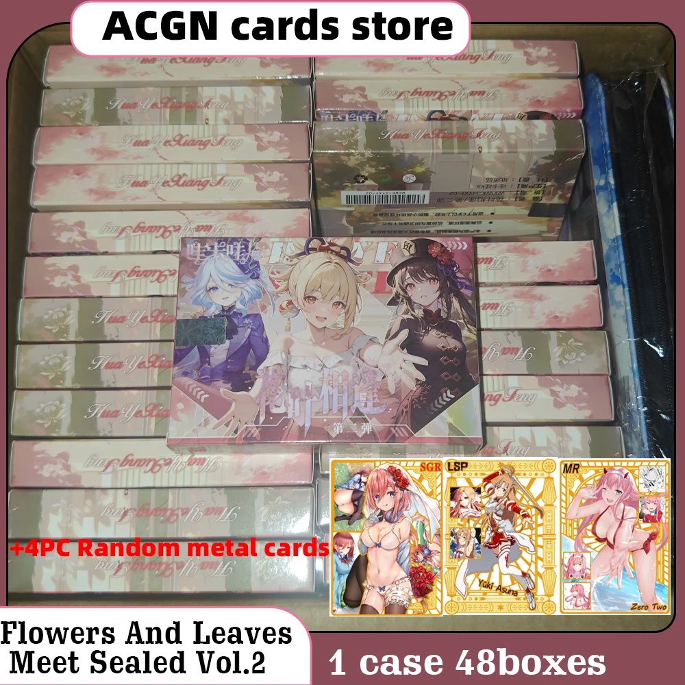 

Wholesale New Goddess Story Flowers And Leaves Meet Sealed Vol.2 Collection Card CCG Waifu Box Sexy Card