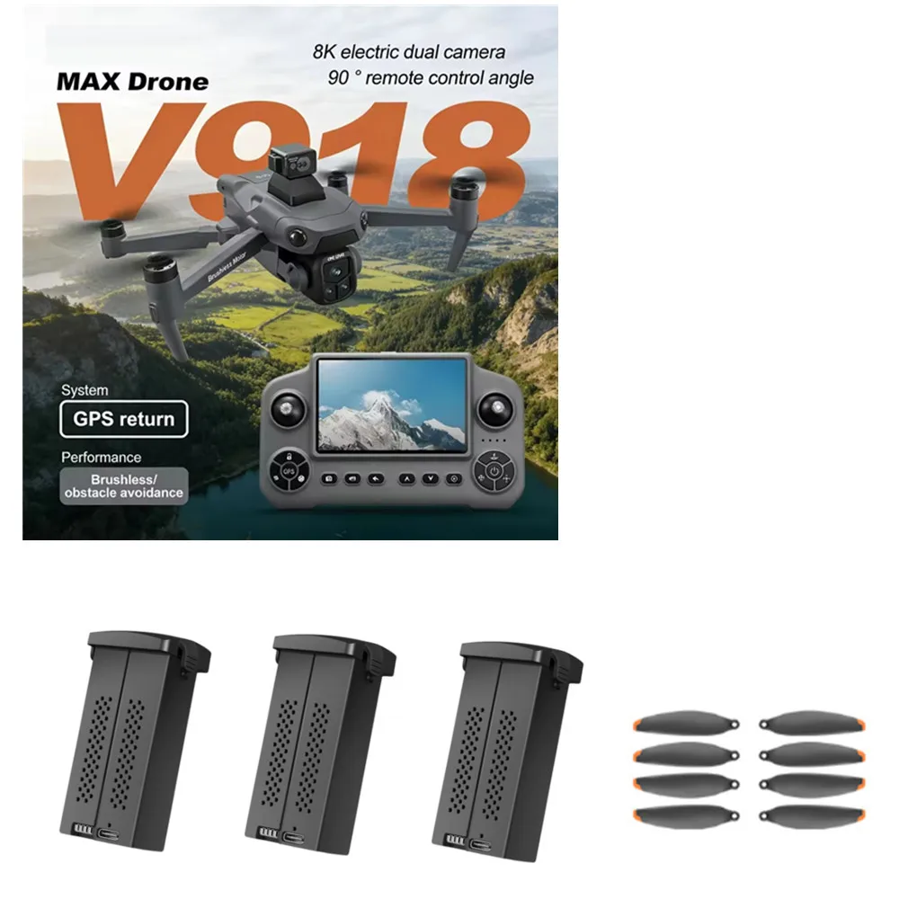 

Аккумулятор для дрона V918 MAX GPS 7.4V 3000mAh / Пропеллер Maple Leaf для дрона V918 MAX GPS, оригинальные аксессуары для дрона V918 MAX
