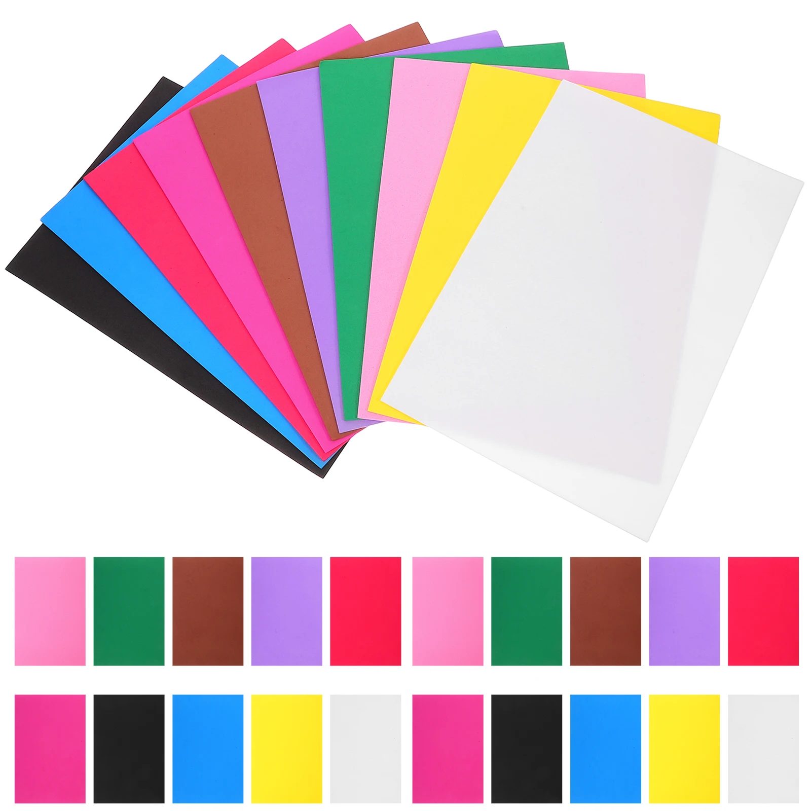 

50 Pcs Manual Sponge Paper DIY Material Sponges Foam Colorful Craft Papers Thick Paper Sheets Colored Sponge Sheets