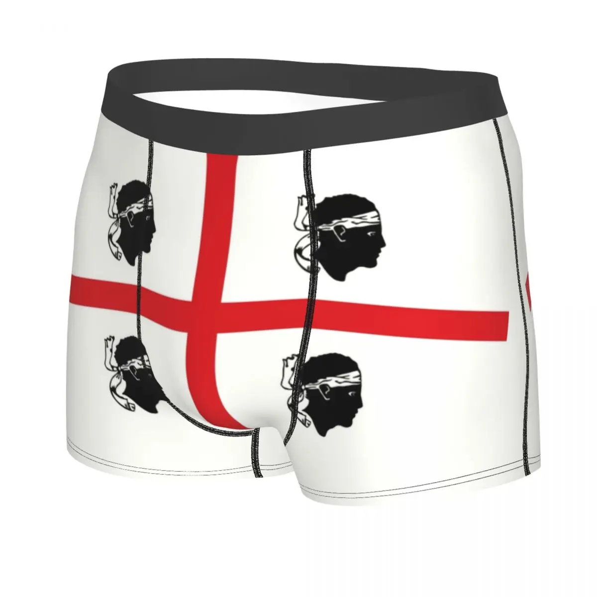 Custom Cool Flag Of Sardinia Boxers Shorts Panties Men's Underpants Stretch Italy Sardegna Briefs Underwear