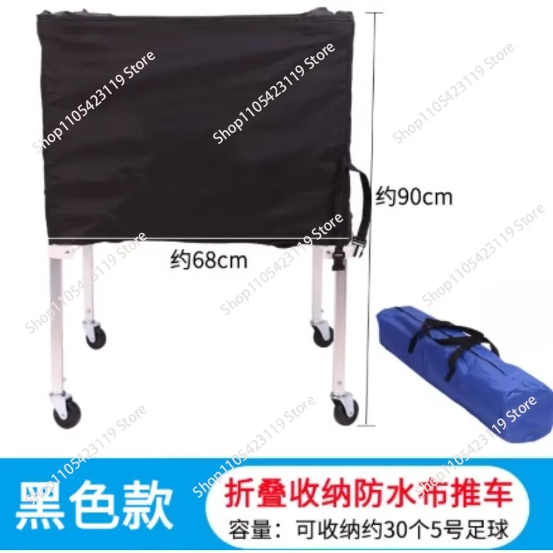 Folding Aluminum Alloy Ball Cart Movable Basketball Storage Rack for Training Equipment