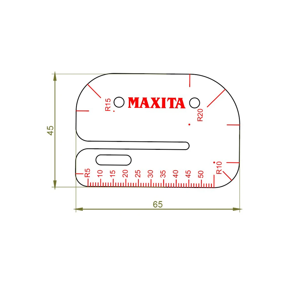 MAXITA Leather Chisel Pulling Board Practical Cutting Ruler Tool Aluminum Alloy Manual Leather Cut Accessories Auxiliary Tool