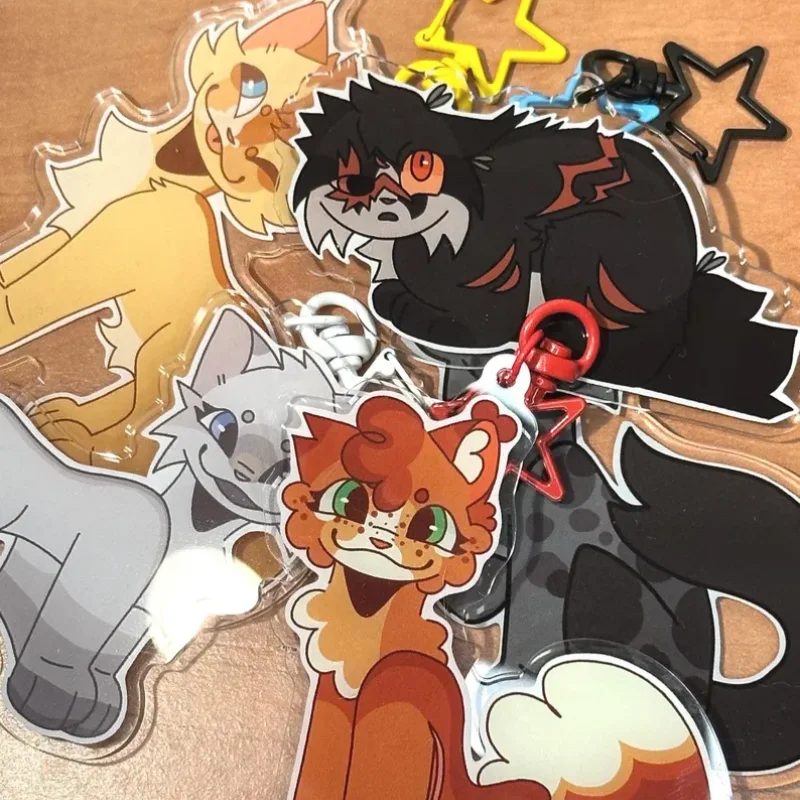 Warrior Cats the Broken Code Arc Jumbo Acrylic Keychains Anime Customizable Character Keyring Collectible Gifts