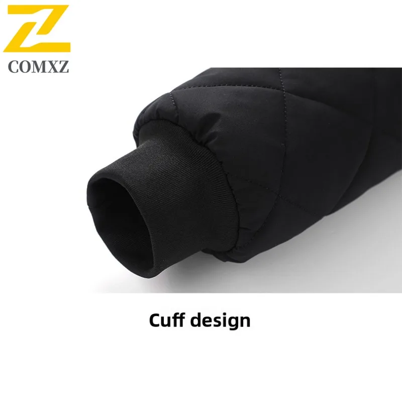 COMXZ Premium Mens Padding Coat Diamond Shaped Design Outdoor Skiing Lightweight Coat Fashion Daily Style Autumn Winter Wear