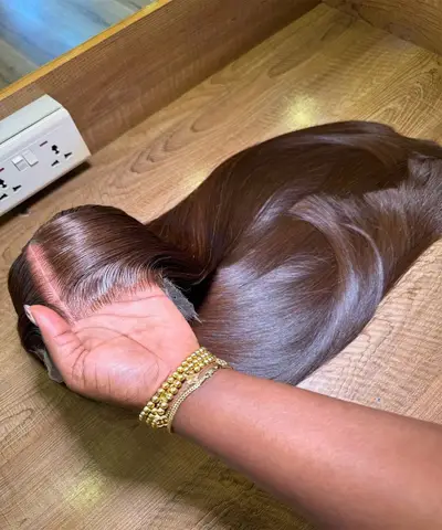 28 Inch Brown Lace Front Wigs Human Hair Pre Plucked 13x4 Straight Lace Front Wigs Human Hair 200% Density Colored #4 Light Brown Wig HD Lace Frontal Wigs For Women