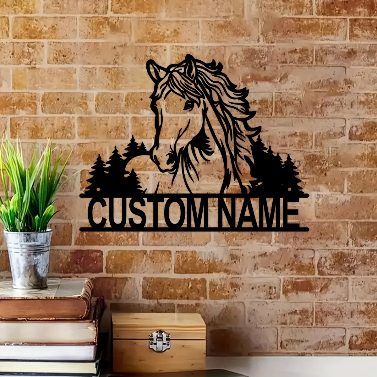 Plaque murale en métal personn - Home Office In Living Room avis et prix