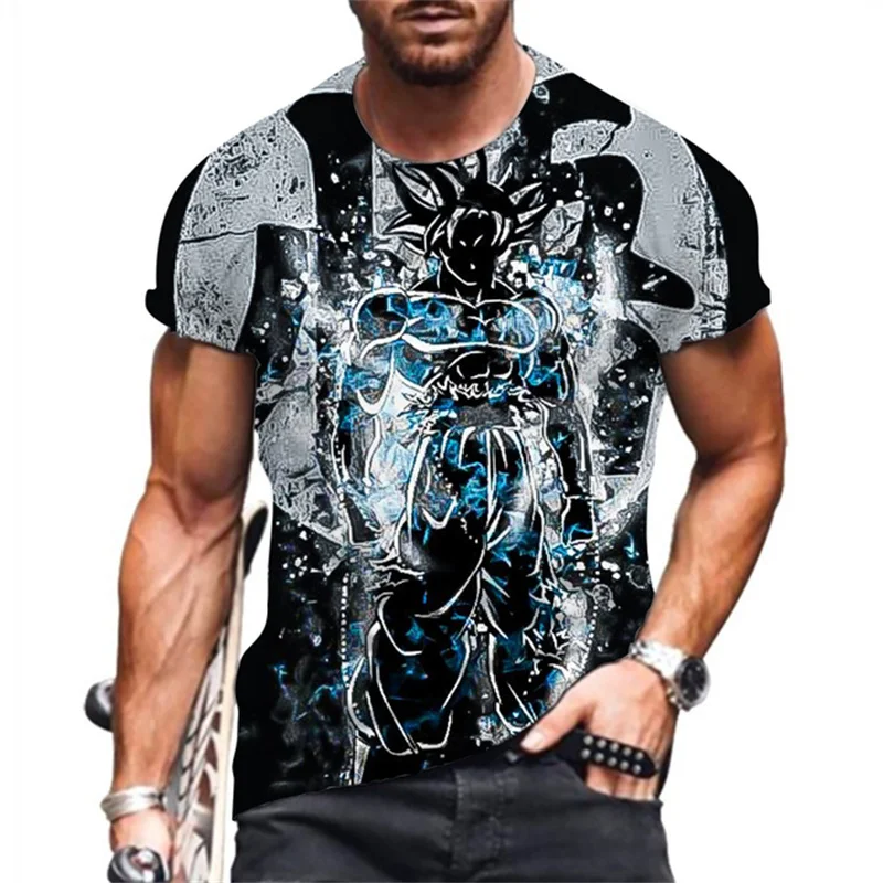 

110-6XL Dragon Ball Men T Shirt Summer 2025 Majin Buu Hip Hop Fashion The Boys Y2k Parent-child Wear Clothes 3D Oversized Cool