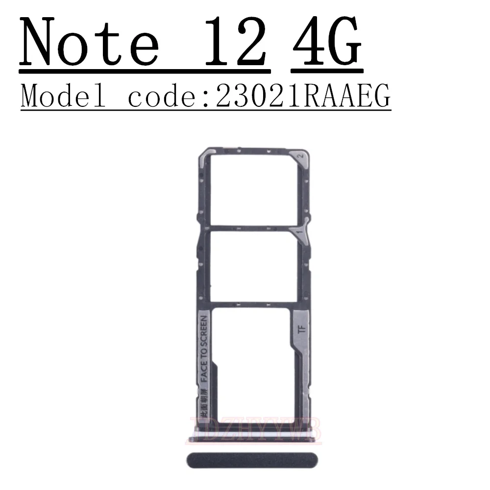 Sim Card Reader Holder Dual Chip Tray Holder Slot Adapter For Xiaomi Redmi Note 12 4G/5G Phone 2SIM