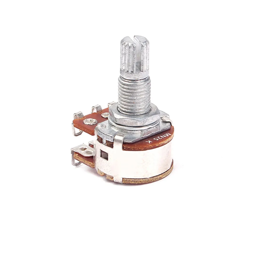 Electric Guitar Potentiometers Controller Potentiometers For Guitar Builder Mn25k Ohm Split Shaft Coarse Knurled