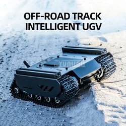 Expandable Off-road Tracked UGV Mobile Robot Crawler Chassis with Extension Track ESP32 Slave Machine Has Onboard WIFI/Bluetooth