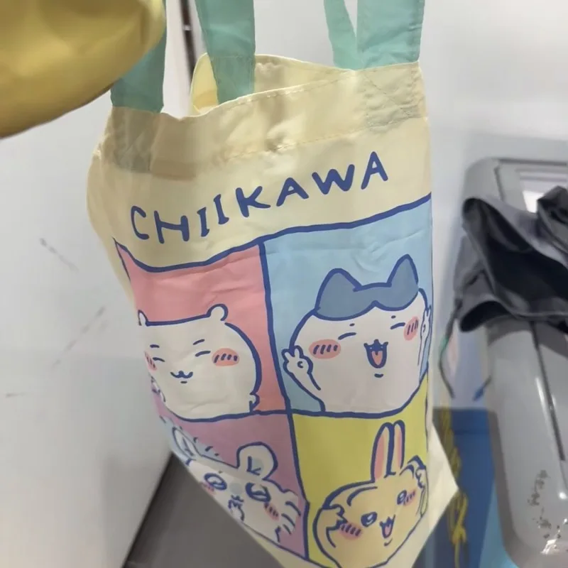 Anime Chiikawa Usagi Collaboration Eco Friendly Tote Bag Set Portable Shoulder Bag Handheld Shopping Bag Lightweight Daily Cute view 3