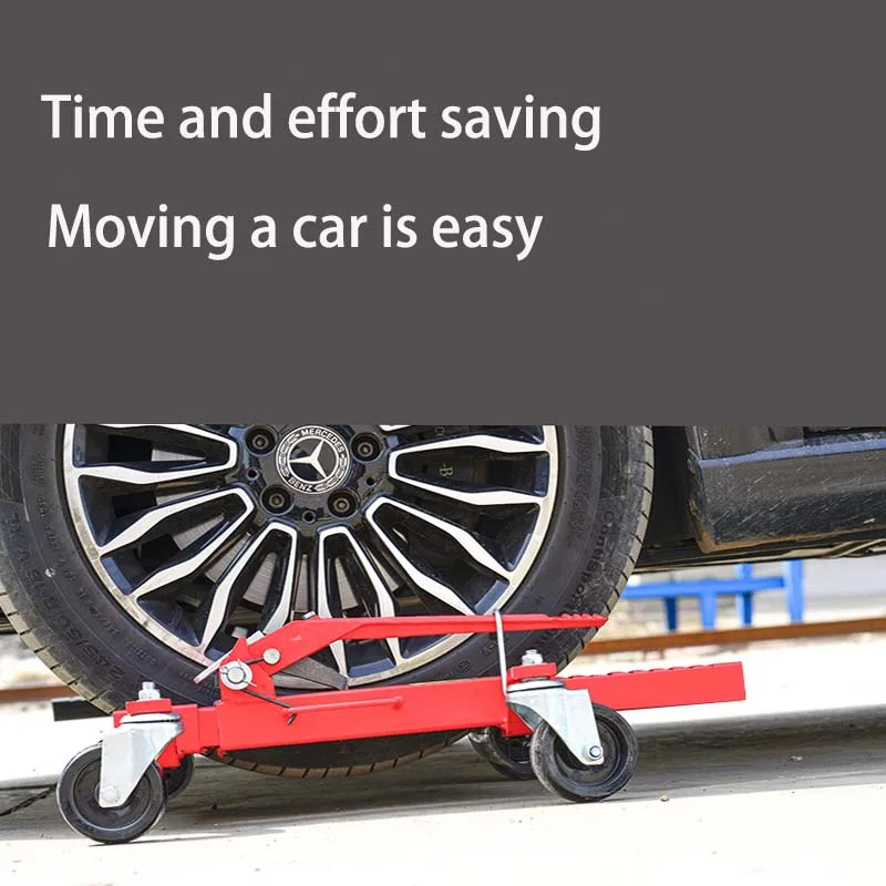 Chariot Déplace-Voiture VEVOR 680 Kg – Cric à Cliquet 360°, Roues Pivotantes, Aide Manœuvre Garage, Positionnement Camion Voiture