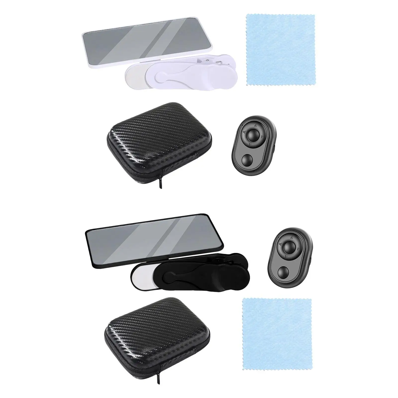 Smartphone Camera Mirror Reflection Clip Selfie Device Adjustable Mobile Phone Camera Clip for Phone Camera Travel Photography