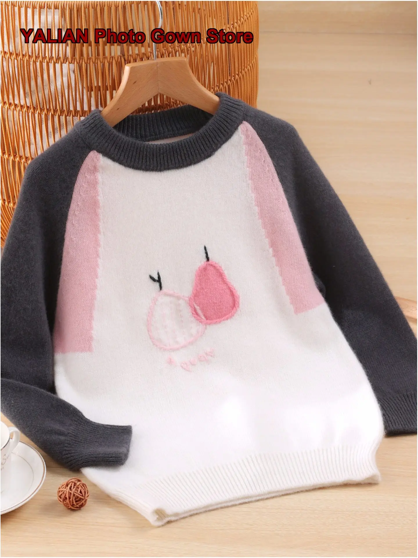 Girls Pullover Sweater Kids Autumn Winter Knit Top Mock Neck Solid Color Thickened Warm Base Layer Top Older Kids High Neck