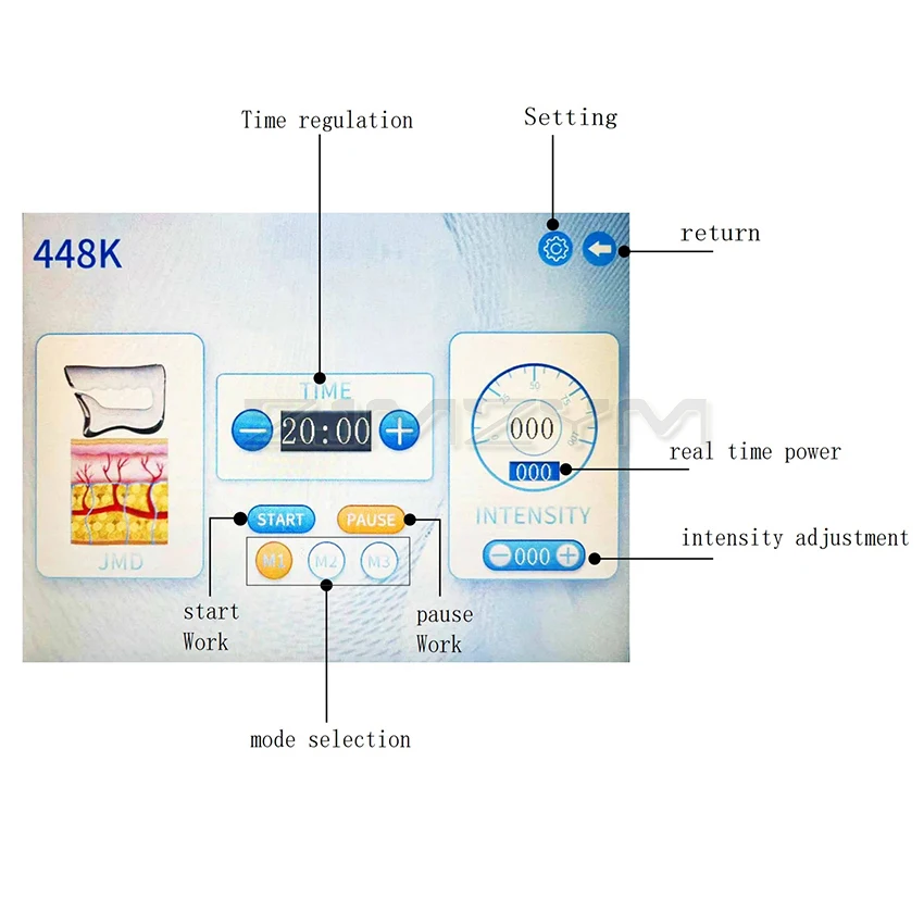 Portable 448KHZ RF Tecar Therapy RET CET Diathermy Body Sliming Machine Pain Relief Skin Tightening INDIBA Deep Care