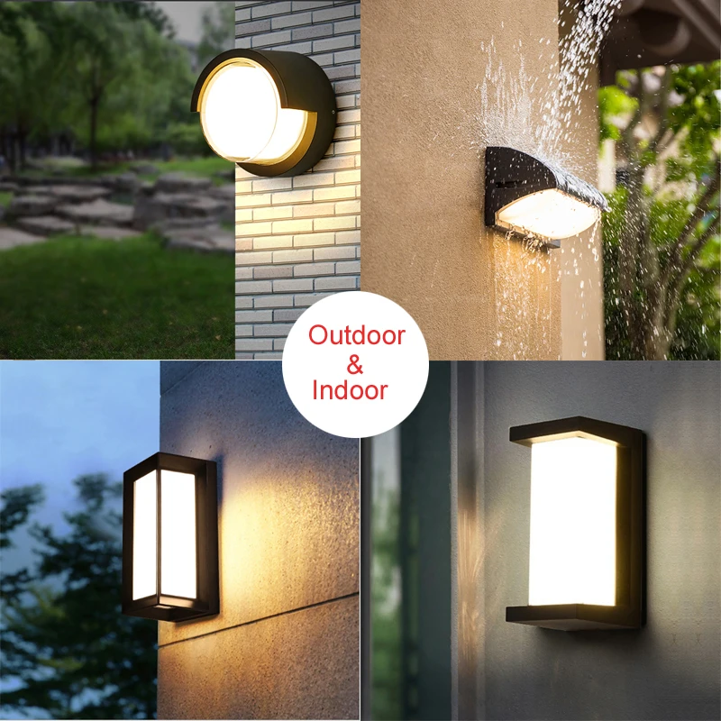 

Outdoor Wall Light Waterproof IP65 Outdoor Lighting Led Porch Balcony Garden Hallway Exterior Wall Lamp Outside Sconce Vestibule