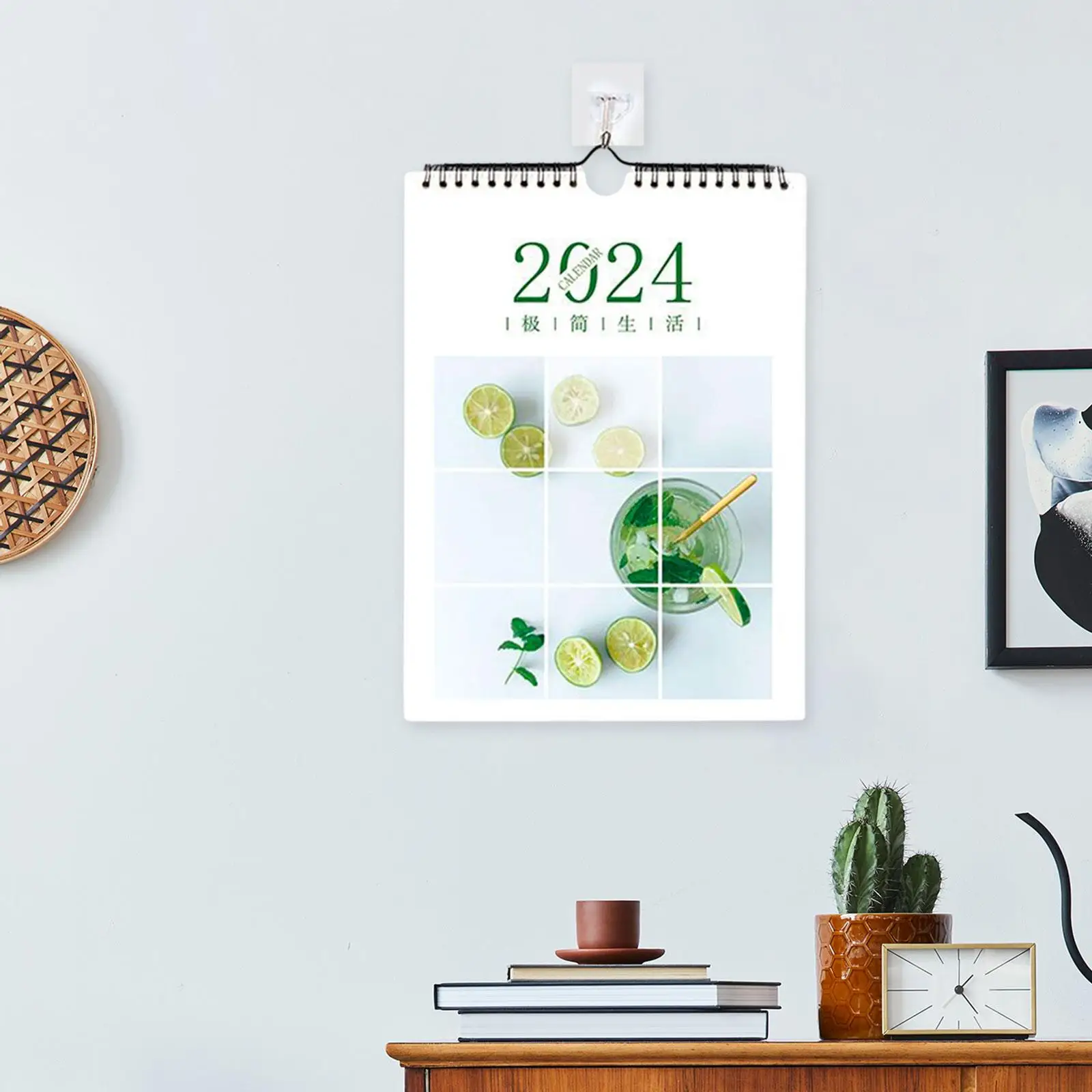 2024 Calendar Hanging Coil Wall Calendar for Business New Year Living Room