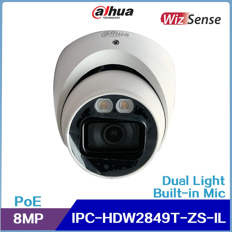 New-products Dahua IPC-HDW2849T-ZS-IL 8MP Smart Dual Light Vari-focal Eyeball WizSense Network Camera