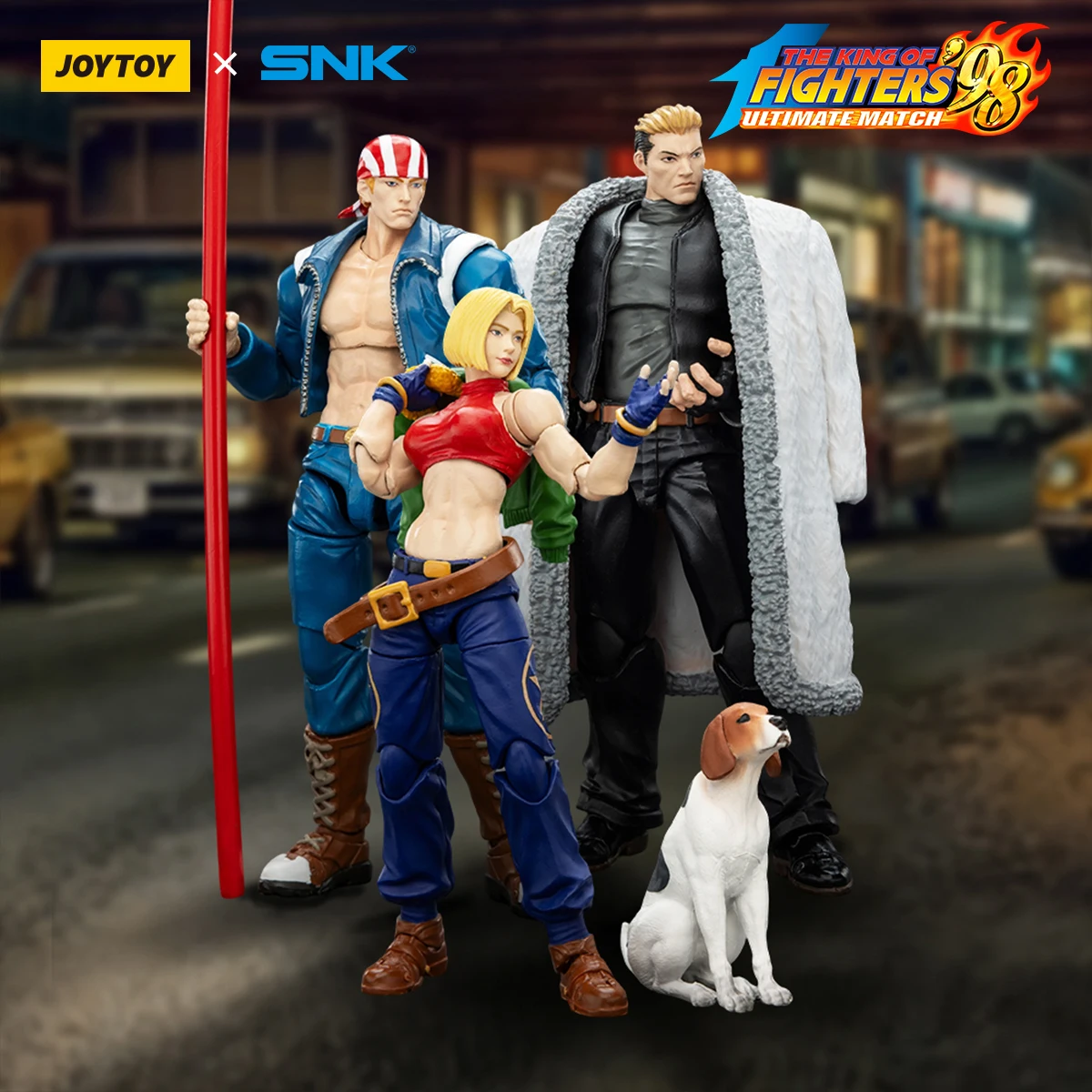 

[Pre Order] Joytoy Snk 1/18 Action Figures Kof '98um '97 Special Team Ryuji Yamazaki Billy Kane Blue Mary 3pcs Model Toys Gifts