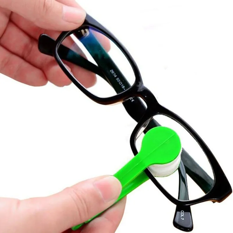New Creative Two-side Glasses Brush Soft Microfiber Spectacles Cleaner Glasses Cleaner Rub Eyeglass Cleaning Brush Wiping Tool