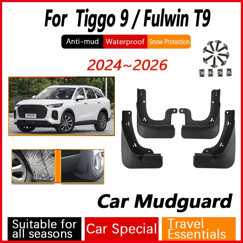 

Car Mud Flaps For Chery Tiggo 9 8 L Fulwin T9 2024 2025 2026 Car Wheel Fenders Antifreeze Mudguards Splash Mudflaps Accessories