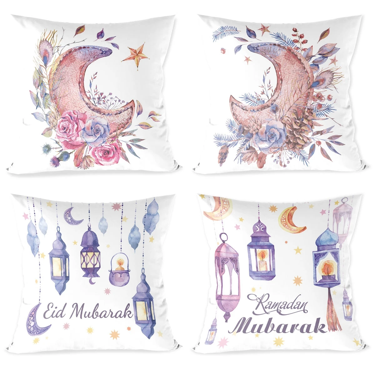 

45cm Eid Mubarak Cushion Cover Ramadan Decoration For Home Islamic Muslim Party Favors Pillowcase Ramadan Mubarak Kareem Gifts