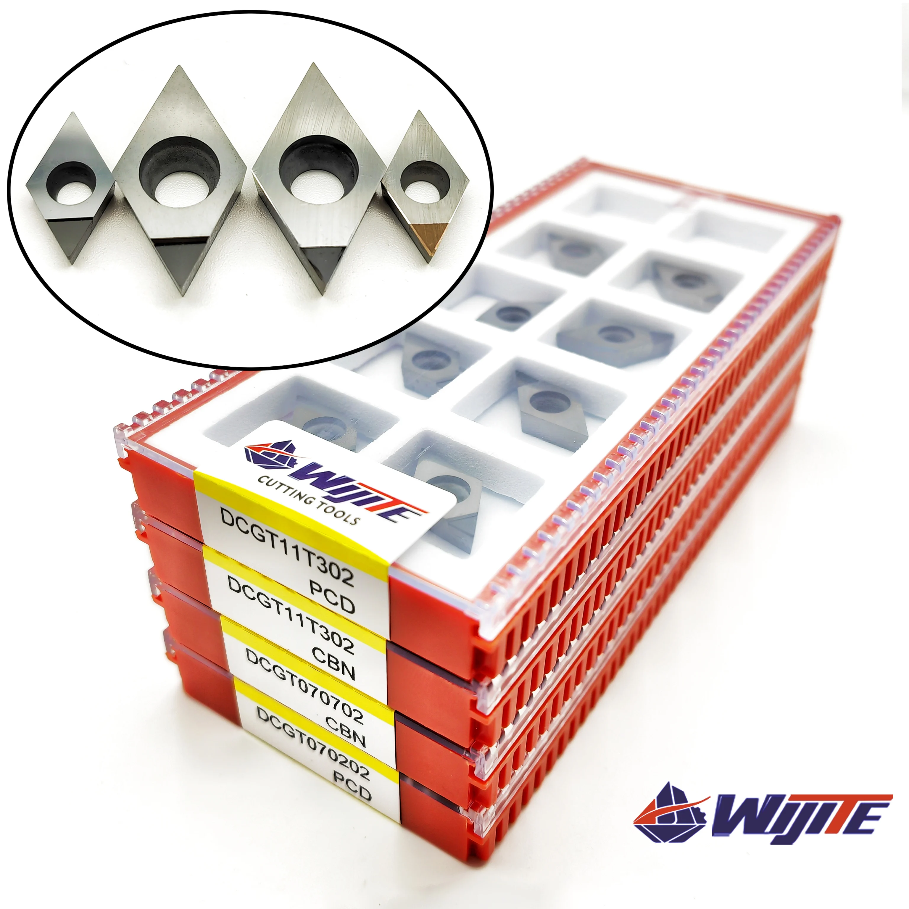 Imagem -01 - Máquinas-ferramentas Cnc Pcd Cbn Usadas para Cobre e Alumínio e Outros Torneamento de Metais sem Ferro Dcgt070202 04 Dcgt11t302 04 nc maquinas ferramentas cnc pcd cbn usadas para cobre e aluminio e outros torneamento de metais sem ferro dcgt070202 04 dcgt11t302 04 nc 01