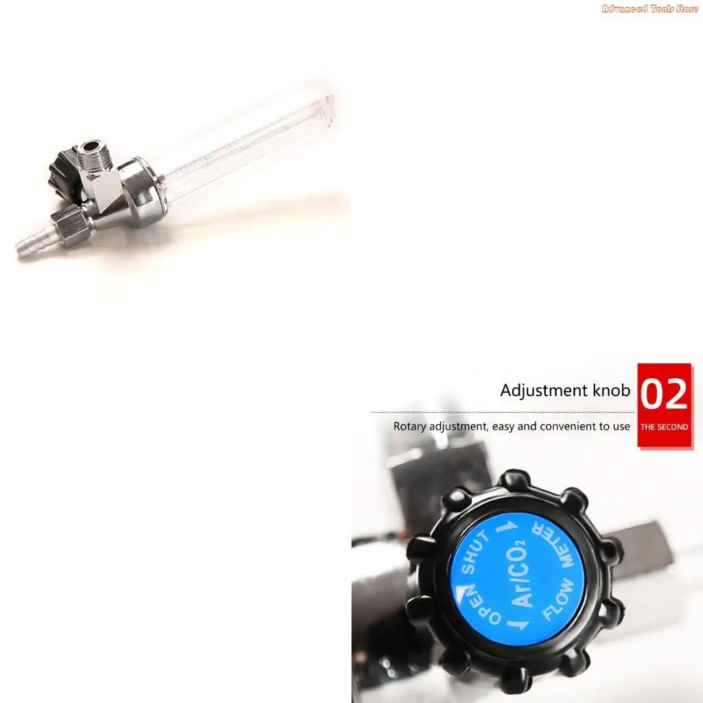 Precise Gas Control Meter Argon CO2 Regulator Flowmeter For Argon And CO2 Welding Applications W91B