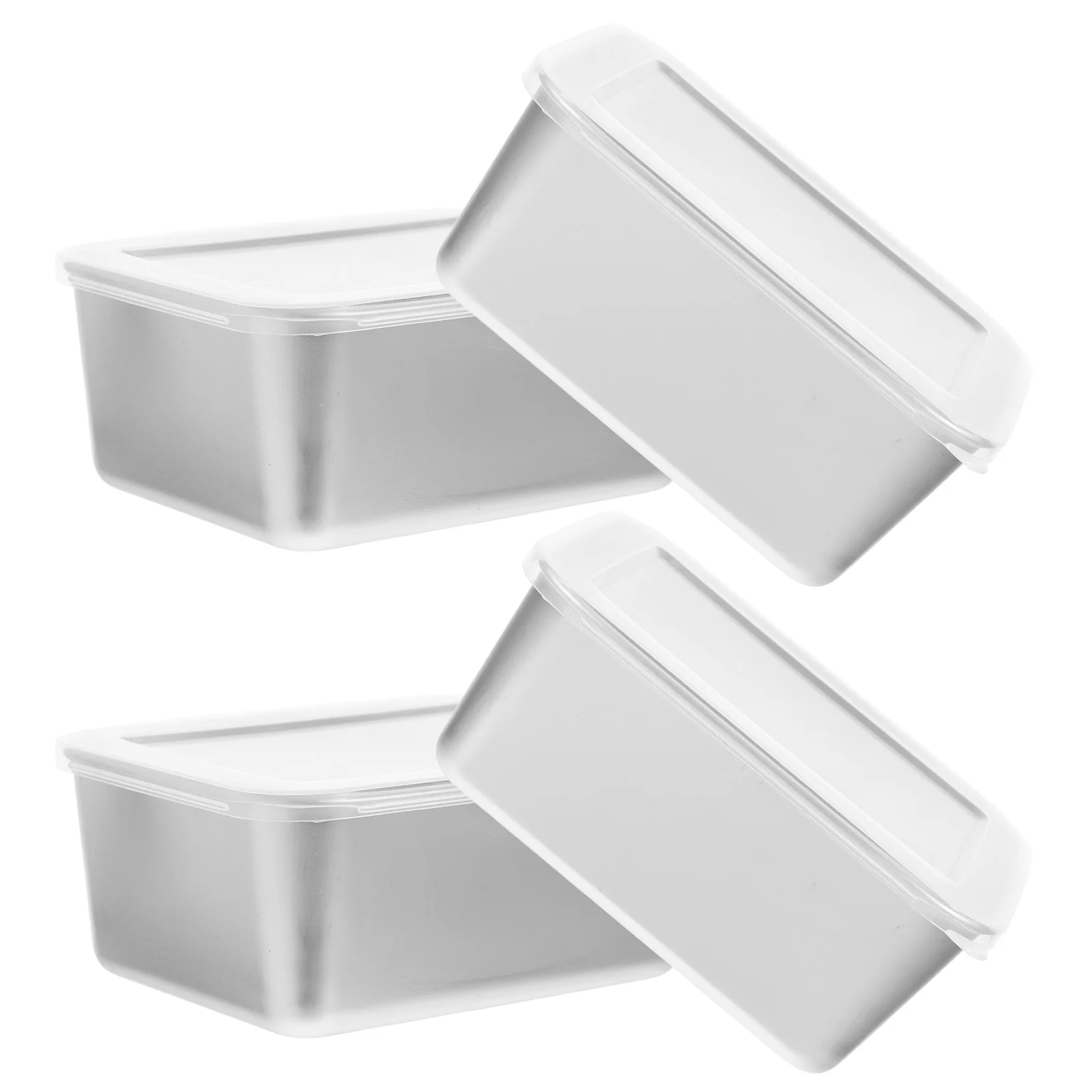 

4pcs Compact Sealed Food Containers Airtight Refrigerator Storage Boxes for Picnic Lunch Keeper Fruit Vegetable Snack Container