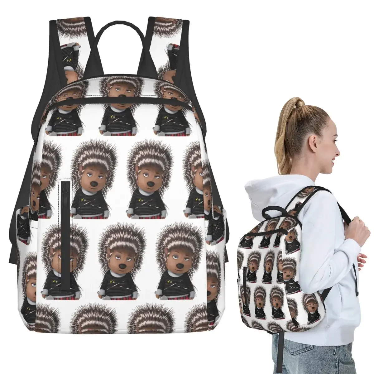 Ash Sing Movie Character Backpack Student BookBag Children School Bag Computer Shoulder Bags Men Women