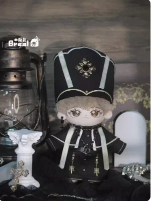 بدلة ملابس قوطية متقاطعة سوداء للفتيان والفتيات ، زي الكنيسة المقدسة الداكنة ، بدون تغيير للسمة ، هدية أصلية ، 20: