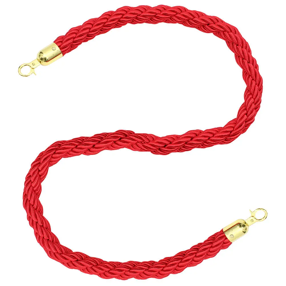 Braided Stanchion Rope Safety Barrier Crowd Control Queue Management Rope Retractable Barrier Belt for Hotels Events Theaters