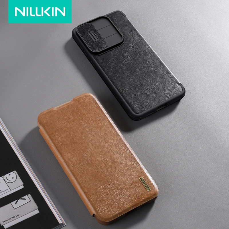 

For Samsung Galaxy S25 Edge Case Nillkin Qin Pro Flip Leather Case Slide Camera Phone Cover For Galaxy S25 Edge Shell