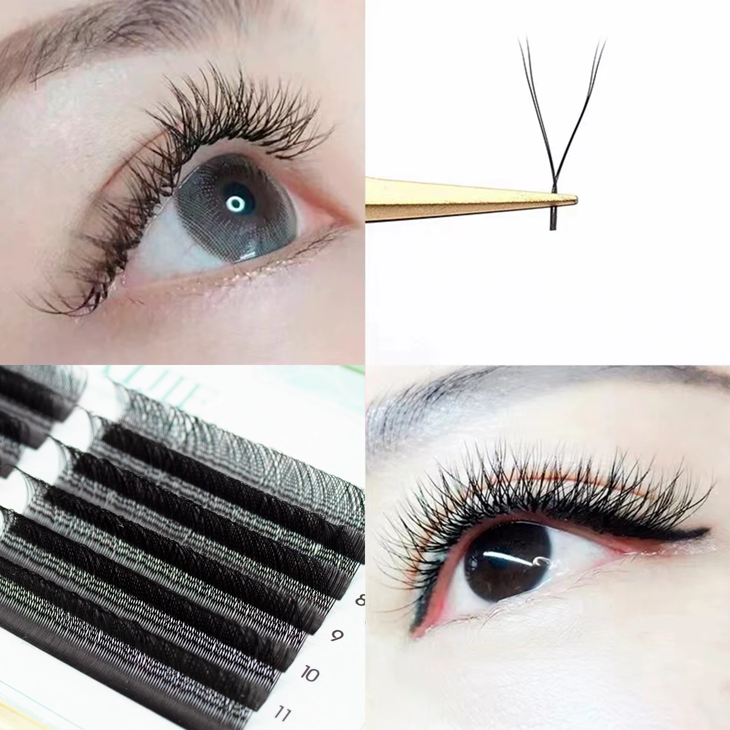 Pestañas postizas magnéticas individuales, accesorios de maquillaje femenino, extensión de pestañas, suministros para extensiones de pestañas YY