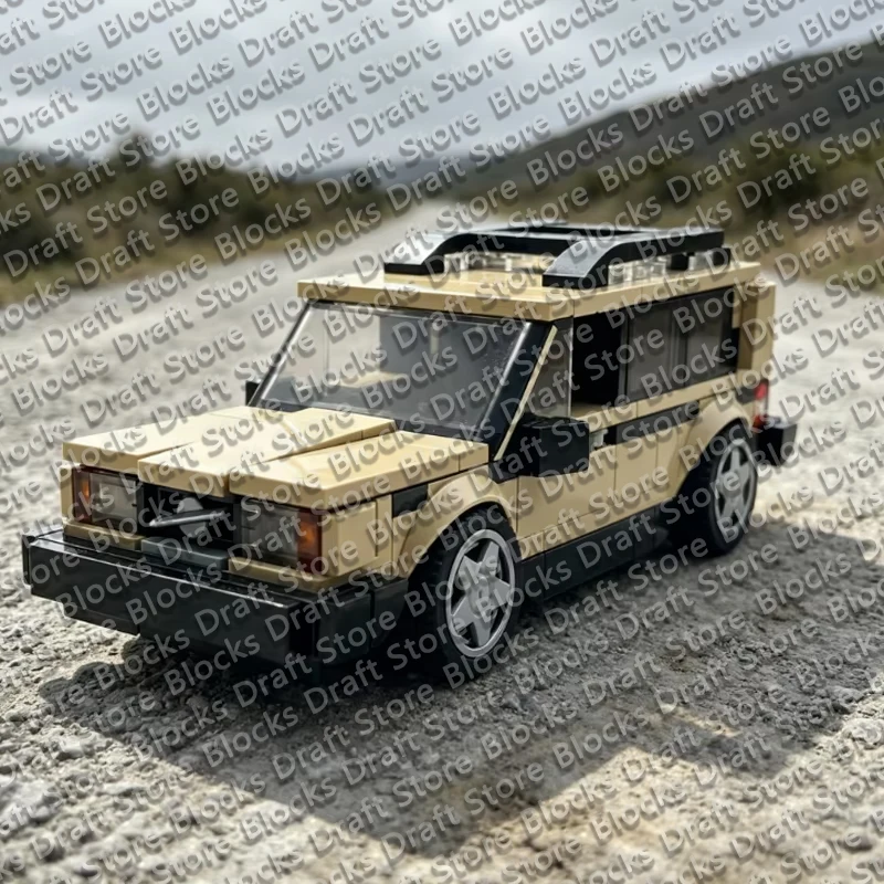QWERT City Car Model MOC Building Bricks Classic Station Wagon Modular Technology  Holiday Gifts Assemble Toys Suit