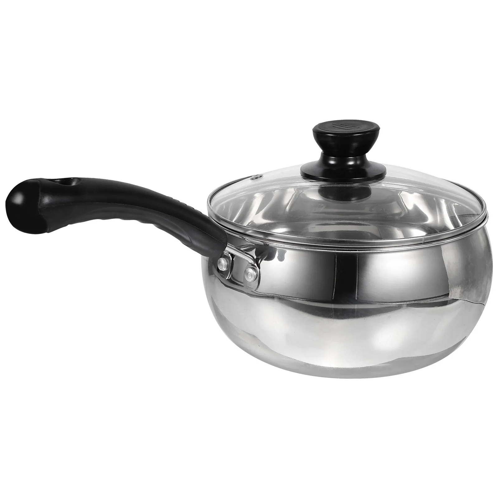 

Stainless Steel Milk Pot 18cm Saucepan Kitchen Stovetop Cooking Heat Resistant Small H Fry Stew Noodles Meat Soup