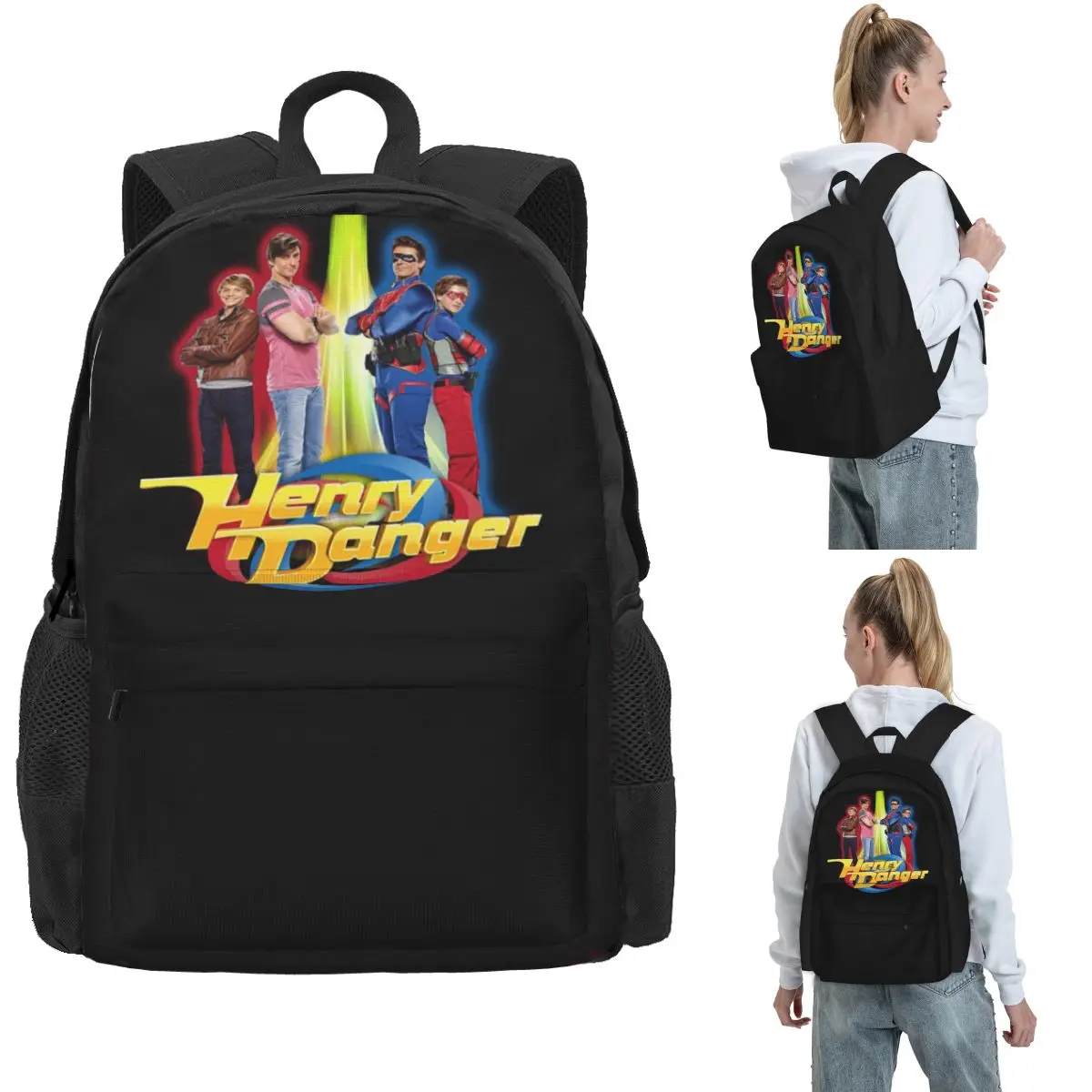 

Рюкзаки для секретных идентичности Генри Дэнджра, сумка для книг для мальчиков и девочек, детские школьные сумки большой вместимости, рюкзак для ноутбука, сумка на плечо