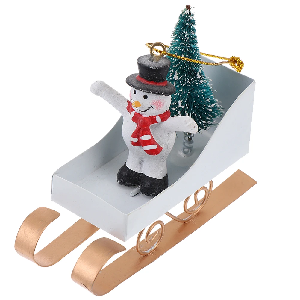 

Ornament Sleigh Pendant Christmas Decor Ornaments Sled Indoor Resin Office Decorations