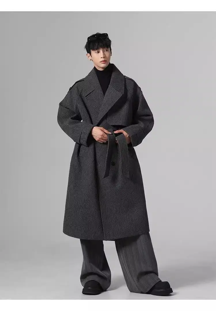 

Мужское пальто из смесовой шерсти с поясом, оверсайз, в стиле вестерн, с бахромой, замшевое, в пустынных земляных тонах, прочное, для активного отдыха, с эффектом потертости, винтажное, в стиле родео, для дикой природы