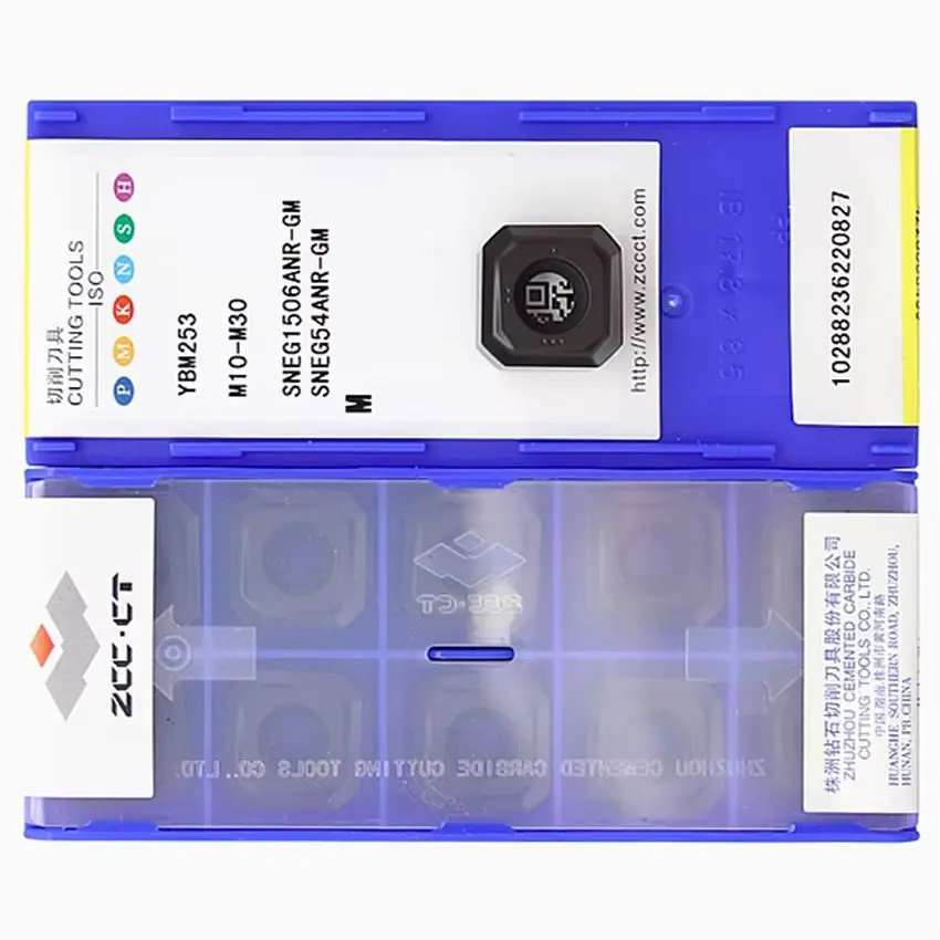 

SNEG1506ANR-GM YBG205/SNEG1506ANR-GM YBG203/SNEG1506ANR-GM YBM253 ZCC.CT твердосплавные пластины с ЧПУ, фрезерные пластины 10 шт./кор.
