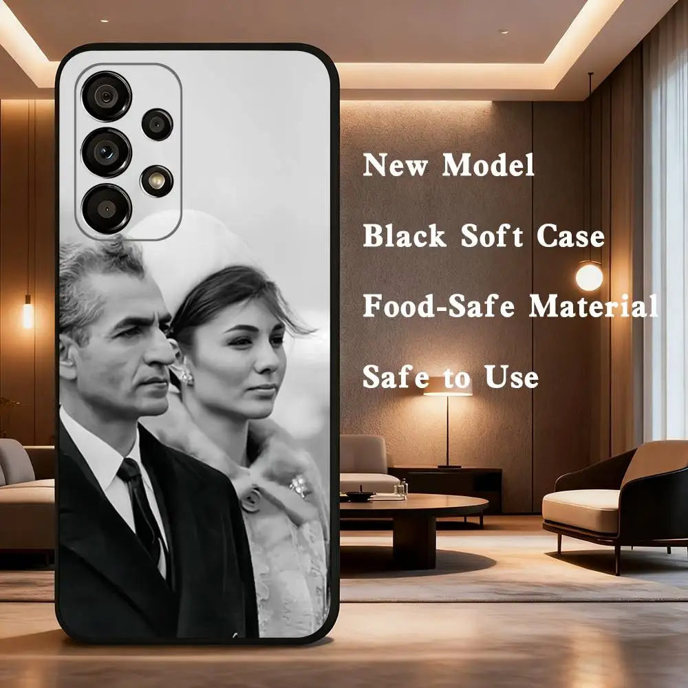 โมฮัมหมัด เรซ่า ปาลลาวีอิหร่านเคสโทรศัพท์สำหรับซัมซุงกาแล็คซี่ A73,31,32,72,41,53,52,71,22,5G,หมายเหตุ,J7,8,9 ปกนุ่มสีดำ