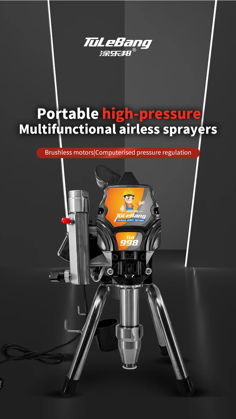 Electric High Pressure Airless Sprayer 998 High Power Household Wall Finish Paint 3000W 4.5L Voltage 220 ~ 240V 50 ~ 60HZ