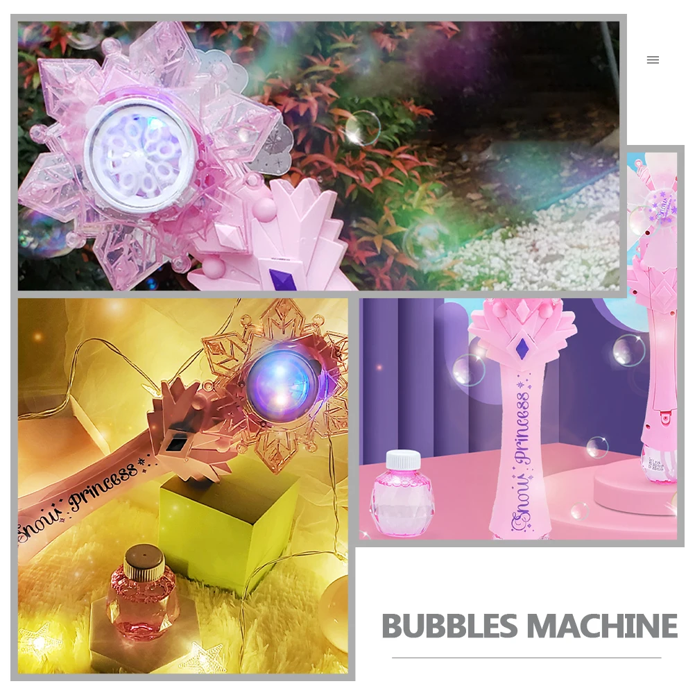 1 Set Cartoon Bubble Blower Bubble Maker Electric Outdoor Automatic Bubbles Machine Reusable Lovely Plaything Adorable Cute Fun