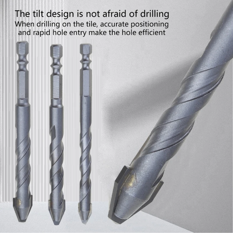 

Hardness Drill Bit Reliable Drilling Tool 6/8/10/12mm Eccentric Drill Bit Twist Drill Bit for Efficient Work User-friendly Tool