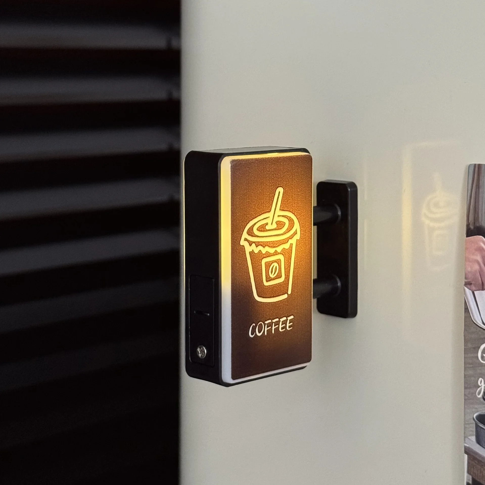 Koffiehoek Creatieve sfeer Lichtbord Koelkastmagneet Magnetisch huis Miniatuur Pegboard Koffieshop Gloeiende decoratie